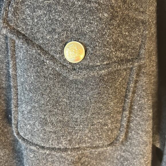 J Crew Shirt Jacket Womens XL Wool Blend Shacket Heather Charcoal EUC - Picture 5 of 11